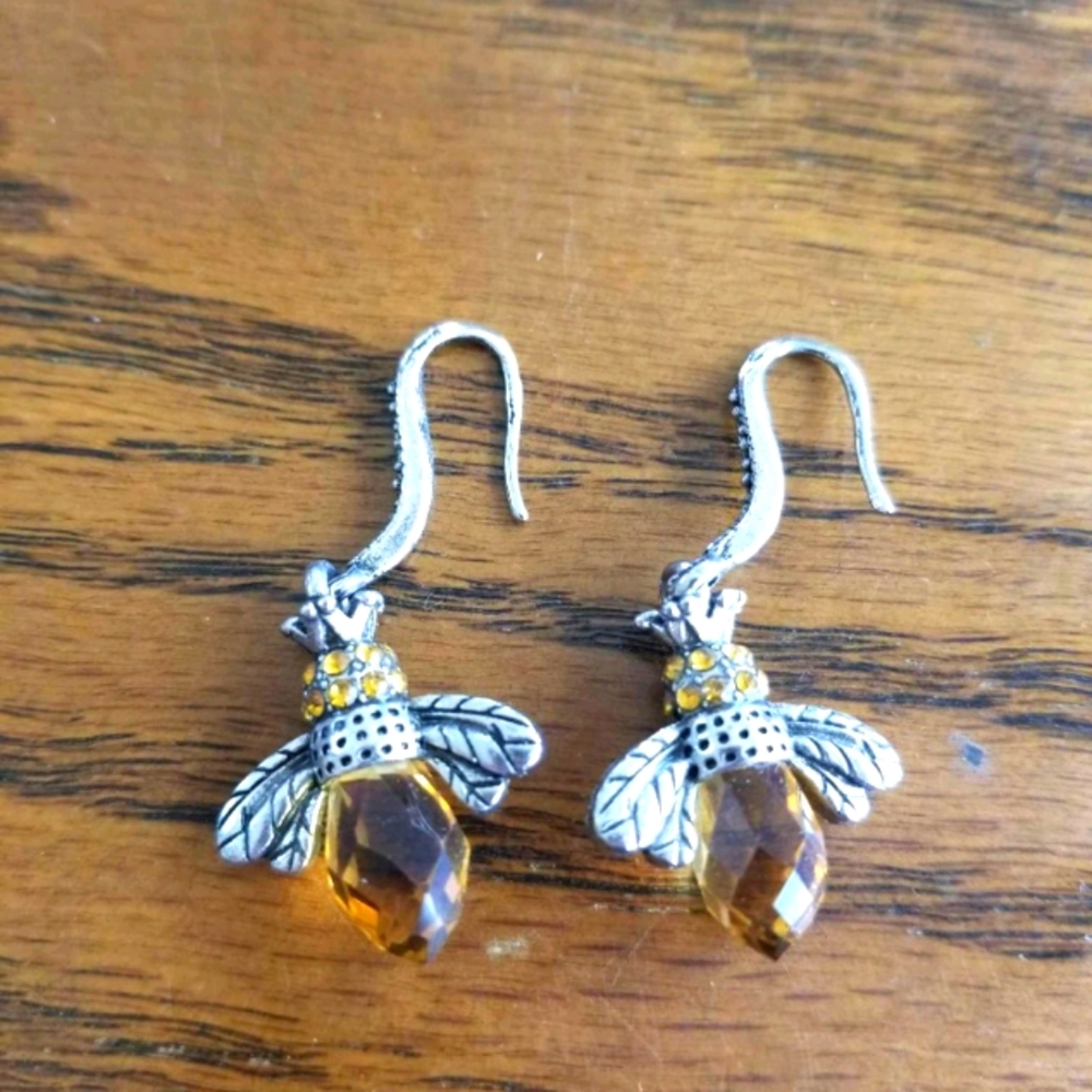 Bee & Amber Gemstone Earrings
